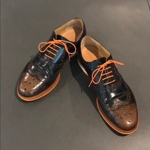 🔹HUGO BOSS Leather Oxfords /sneaker-style sole